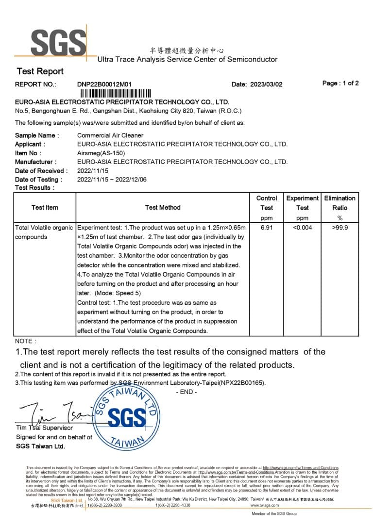 SGS test report 4