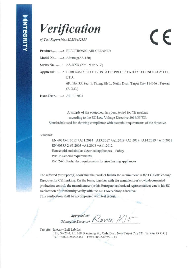 SGS verification report 1
